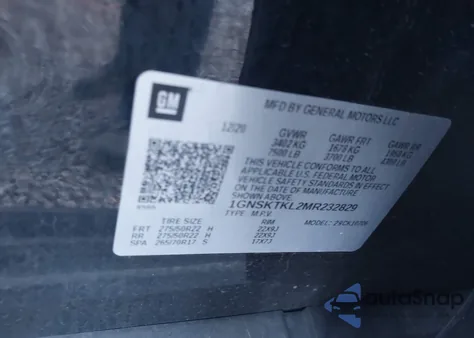 2021 Chevrolet Tahoe 4Wd High Country from USA, damaged, VIN 1GNSKTKL2MR232829